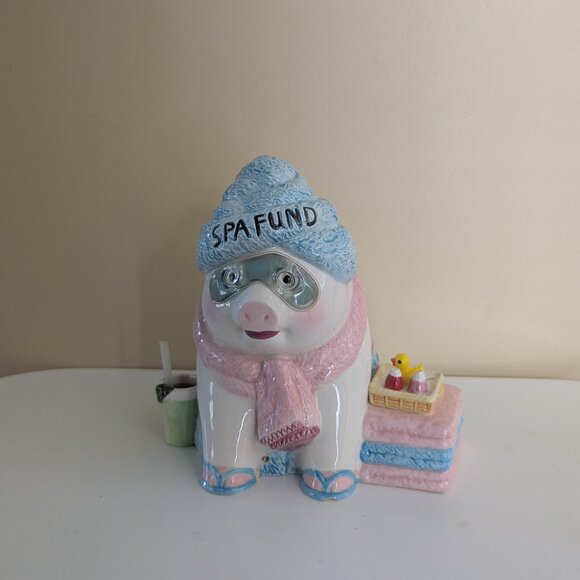 SPA PIG 1993 VINTAGE CERAMIC PIGGY BANK - Picture 1 of 5